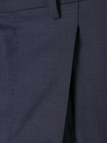 Canali Hombre Barcelona Pantalones Formales Lana color Azul Noche sku 321-000323 06 - Foto 4