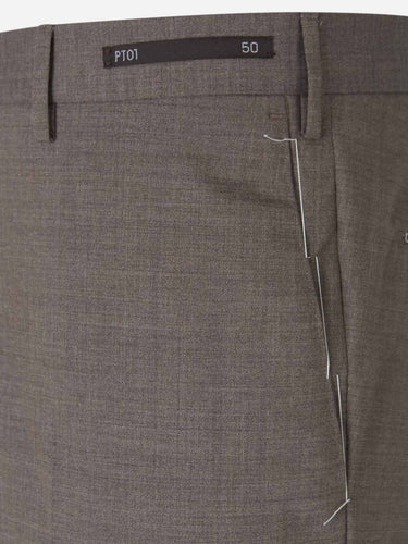 PT Torino Hombre Barcelona Pantalones Formales Lana color Marrón sku 321-000342 04 - Foto 3