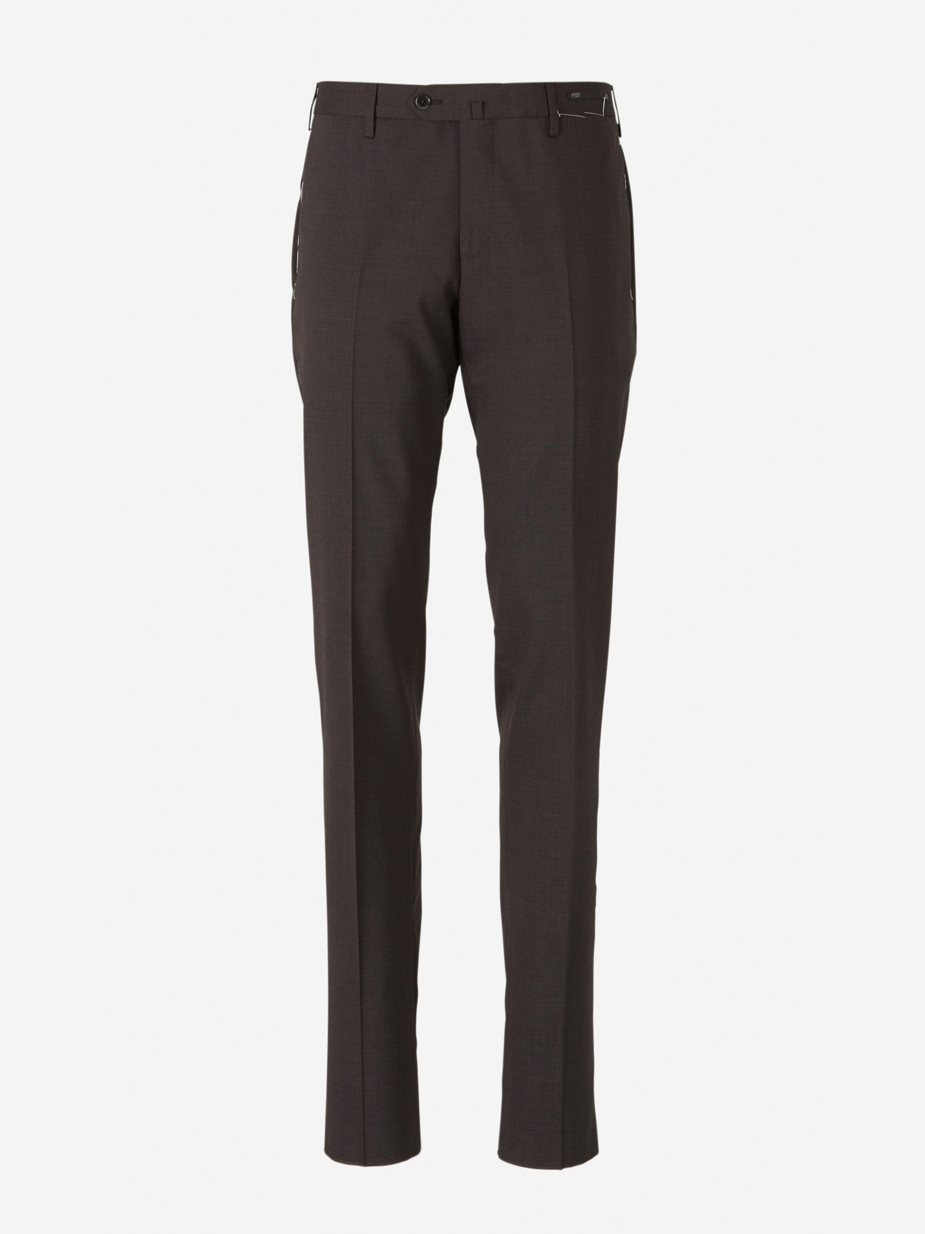 PT Torino Hombre Barcelona Pantalones Formales Lana color Marrón Oscuro sku 321-000342 05 - Foto 1