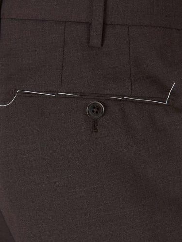 PT Torino Hombre Barcelona Pantalones Formales Lana color Marrón Oscuro sku 321-000342 05 - Foto 4
