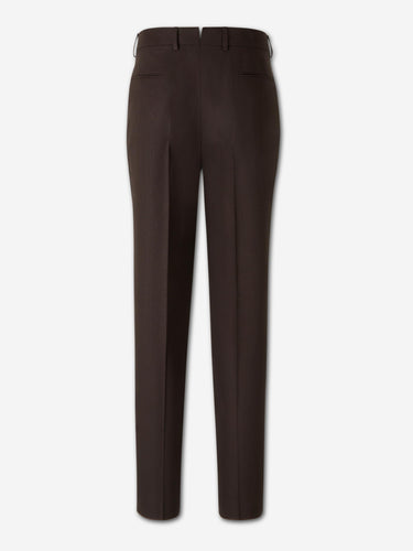 Zegna Hombre Barcelona Pantalones Vestir Lino color Marrón Oscuro sku 322-000473 01 - Foto 2