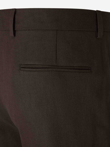 Zegna Hombre Barcelona Pantalones Vestir Lino color Marrón Oscuro sku 322-000473 01 - Foto 4