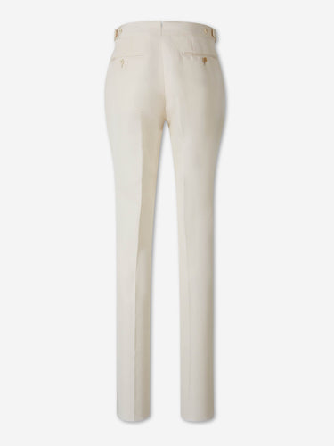 Tom Ford Hombre Barcelona Pantalones Vestir Seda color Crema sku 322-000475 01 - Foto 2