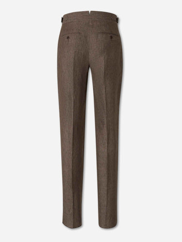Scabal Hombre Barcelona Pantalones de Vestir Lino color Marrón sku 322-000486 01 - Foto 2
