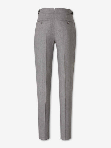 Scabal Hombre Barcelona Pantalones de Vestir Lino color Gris sku 322-000486 03 - Foto 2