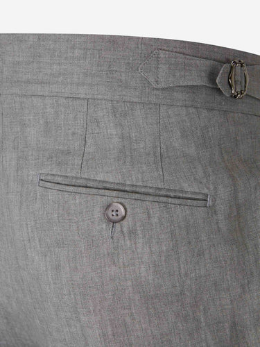 Scabal Hombre Barcelona Pantalones de Vestir Lino color Gris sku 322-000486 03 - Foto 4