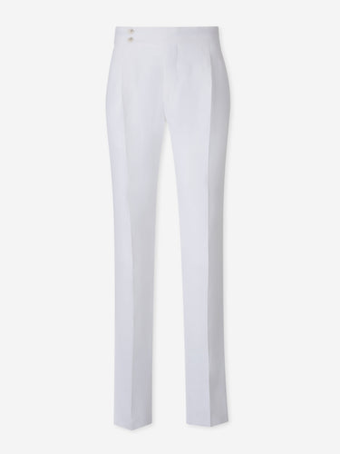 Scabal Hombre Barcelona Pantalones de Vestir Lino color Blanco sku 322-000486 04 - Foto 1