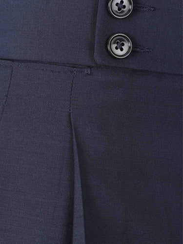 Scabal Hombre Barcelona Pantalones de Vestir Lana color Azul Marino sku 322-000487 02 - Foto 4