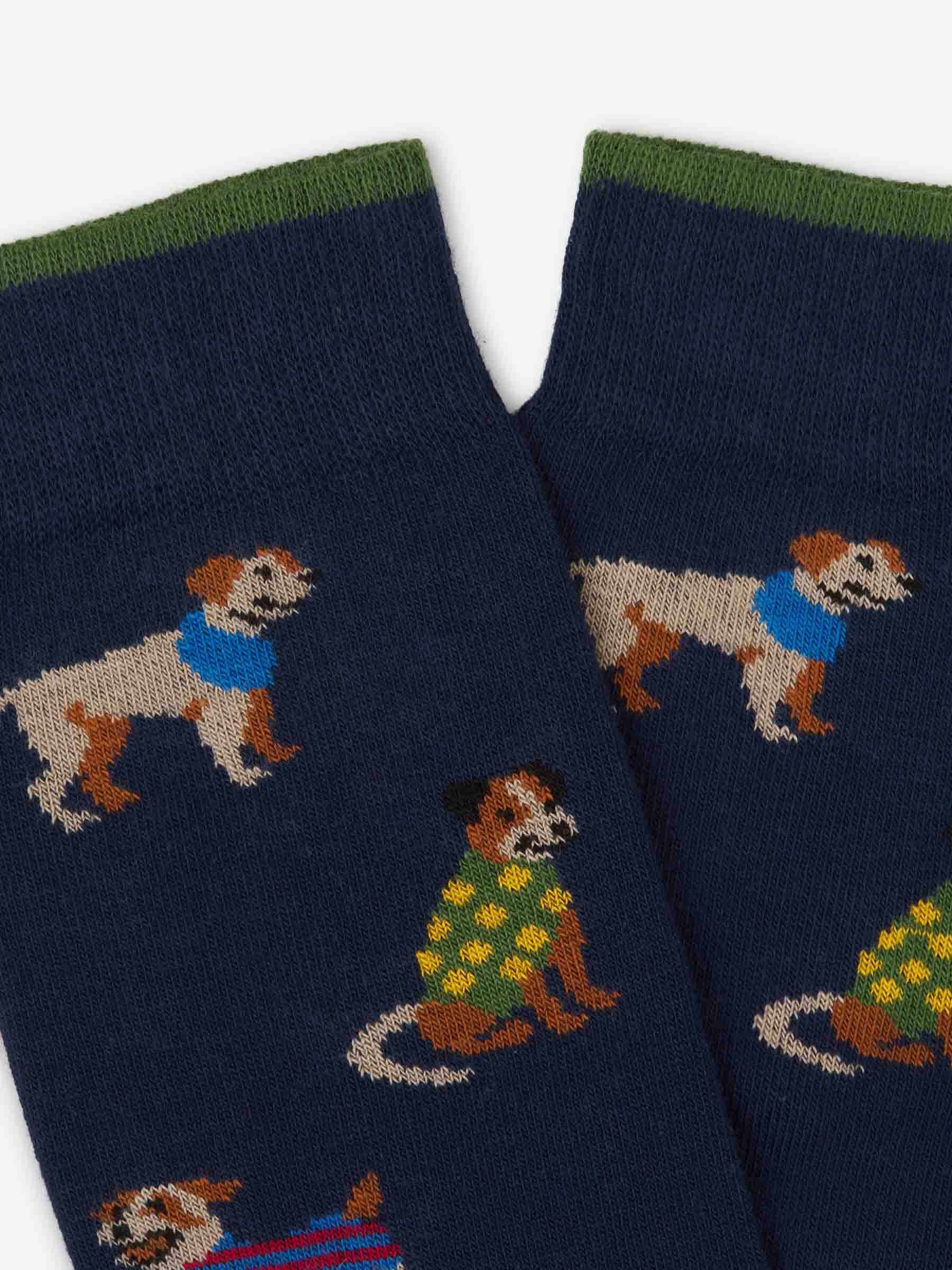 Gallo Hombre Barcelona Calcetines Tricolor Canalé color Azul Noche sku 642-000518 02 - Foto 2