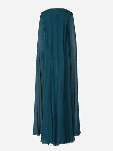 Roland Mouret Mujer Barcelona Vestido Maxi Crepé Capas color Azul sku 732-001393 01 - Foto 3