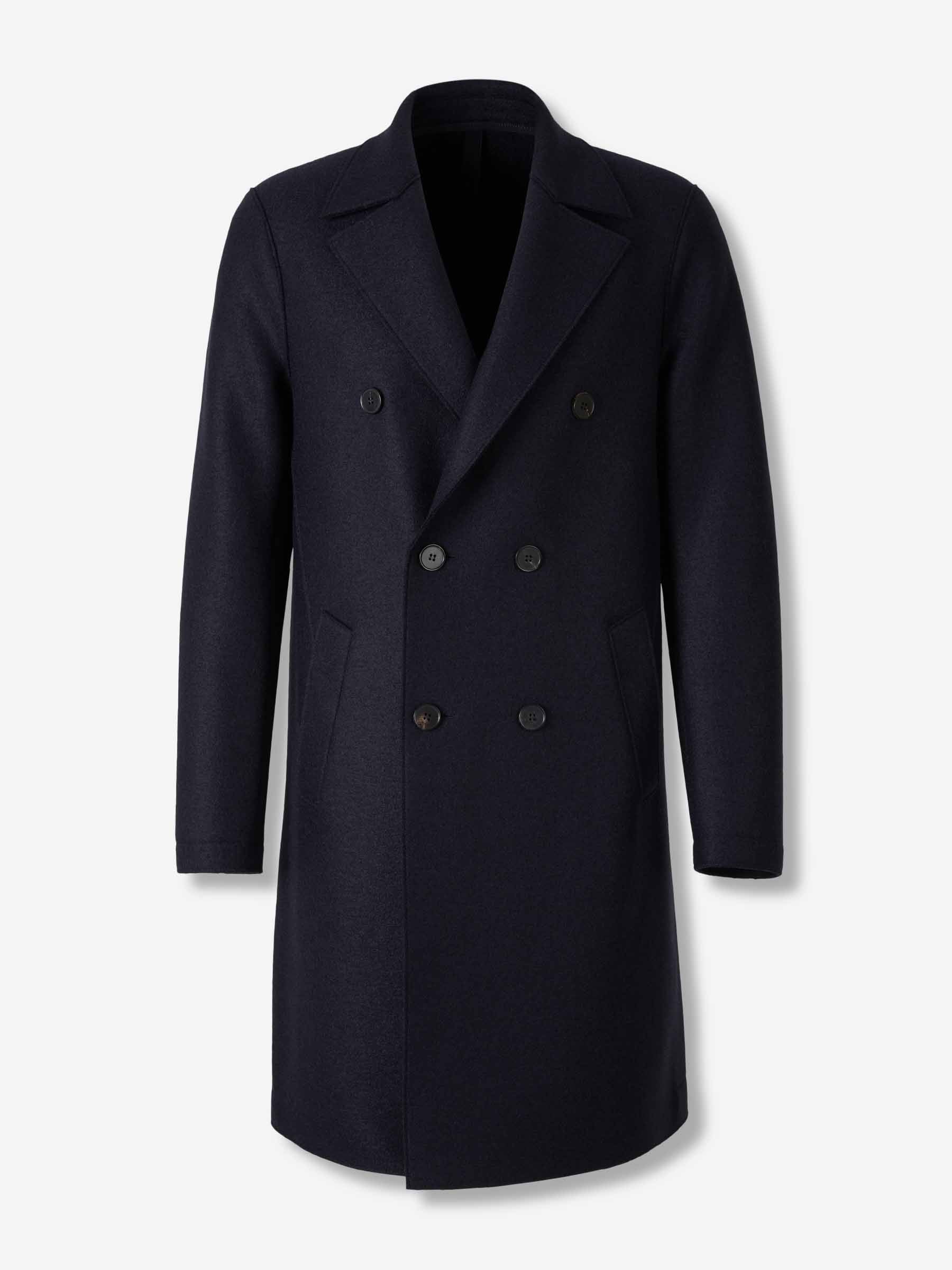 Harris Wharf Hombre Barcelona Abrigo Largo Lana color Azul Noche sku 341-000539 01 - Foto 1
