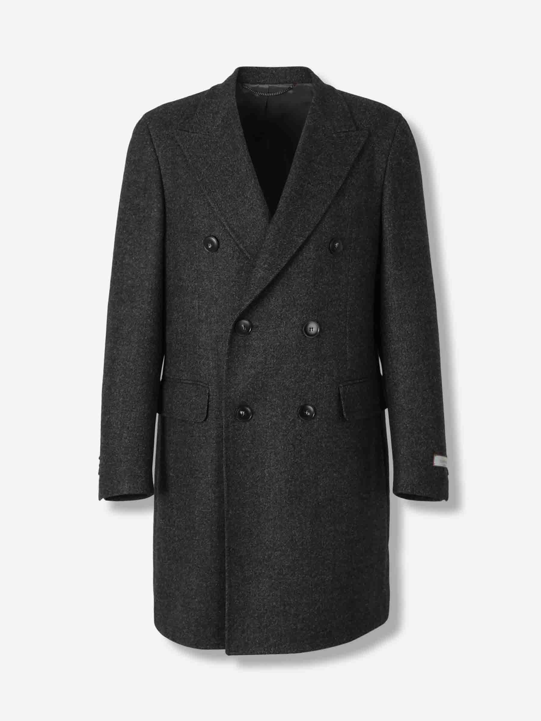 Canali Hombre Barcelona Abrigo Largo Cruzado color Gris Antracita sku 341-000541 01 - Foto 1