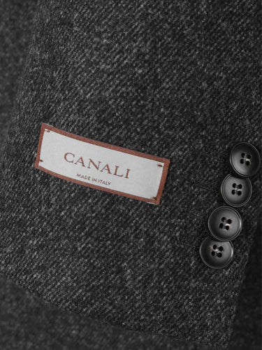 Canali Hombre Barcelona Abrigo Largo Cruzado color Gris Antracita sku 341-000541 01 - Foto 4