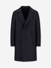 Harris Wharf Hombre Barcelona Abrigo Largo Lana color Azul Noche sku 341-000554 02 - Foto 1
