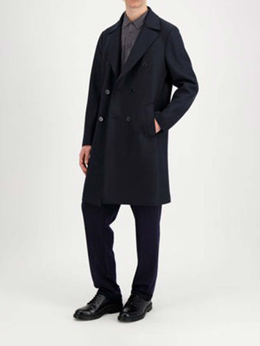 Harris Wharf Hombre Barcelona Abrigo Largo Lana color Azul Noche sku 341-000554 02 - Foto 5