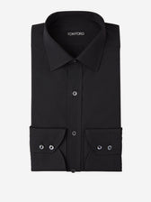 Tom Ford Hombre Barcelona Camisa Lisa Algodón color Negro sku 401-003096 02 - Foto 1