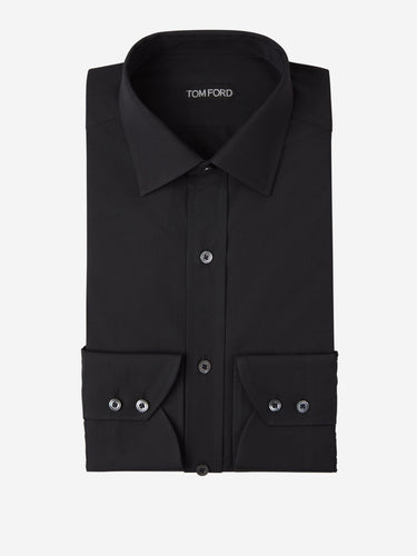 Tom Ford Hombre Barcelona Camisa Lisa Algodón color Negro sku 401-003096 02 - Foto 1