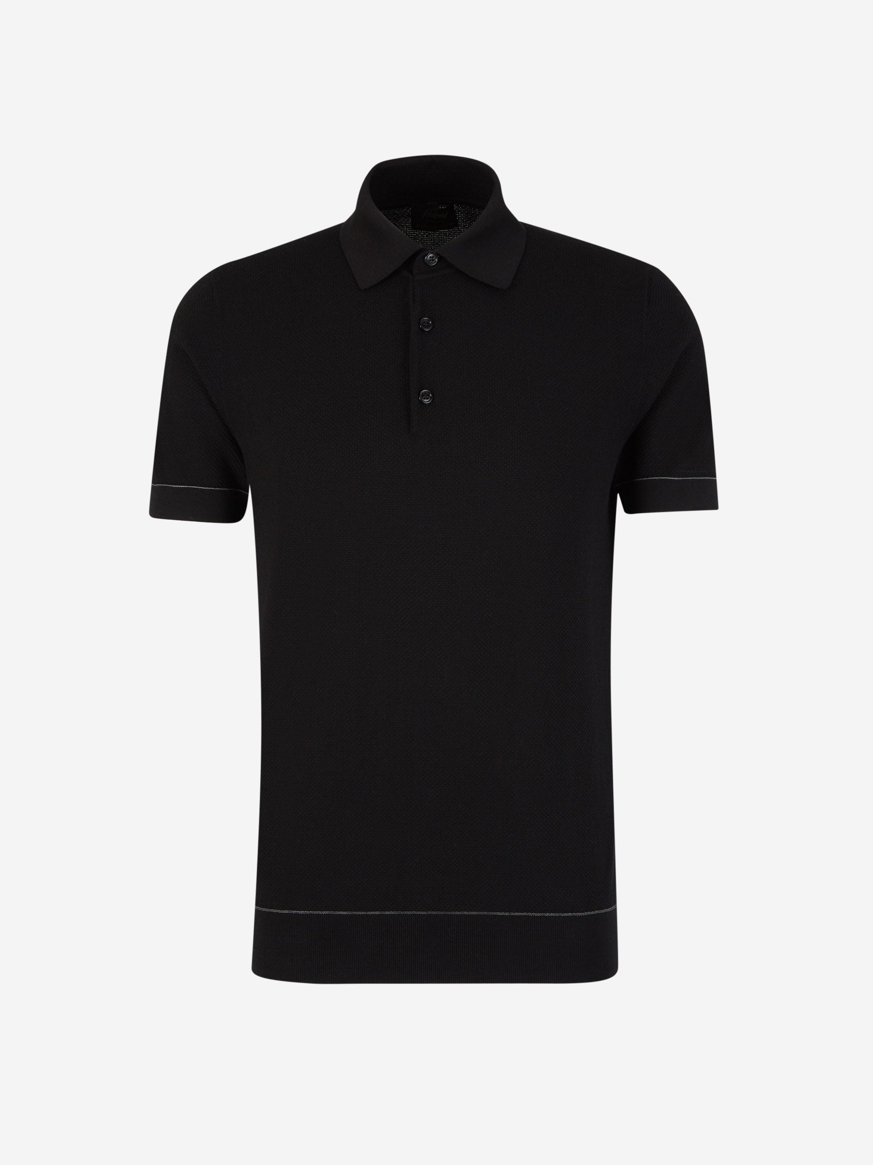 Brioni Hombre Barcelona Polo Piqué Sea Island color Negro sku 552-001516 01 - Foto 1