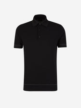 Brioni Hombre Barcelona Polo Piqué Sea Island color Negro sku 552-001516 01 - Foto 1