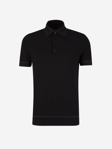 Brioni Hombre Barcelona Polo Piqué Sea Island color Negro sku 552-001516 01 - Foto 1