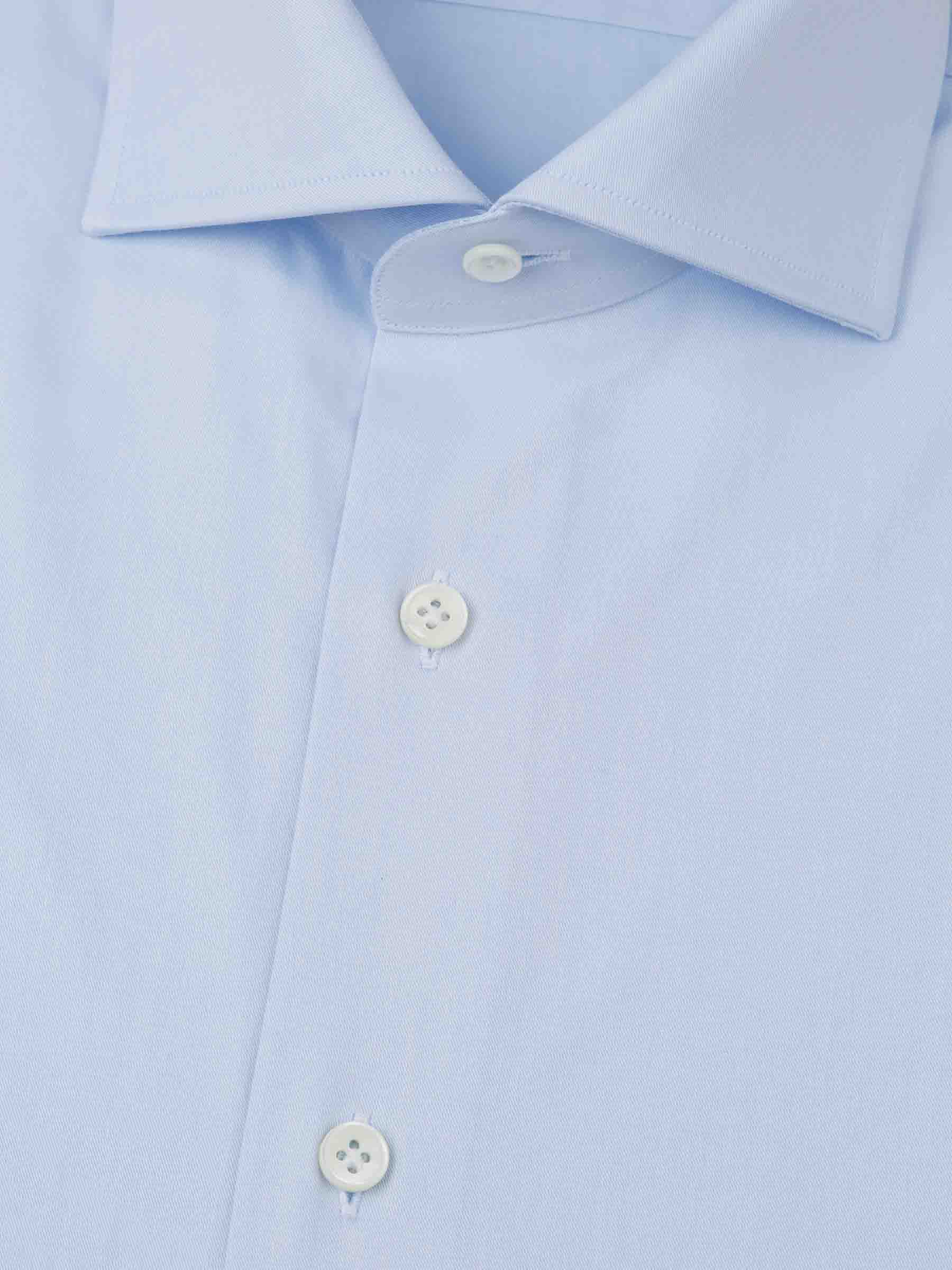 Santa Eulalia Hombre Barcelona Camisa Lisa Slim color Azul Celeste sku 401-002389 02 - Foto 2
