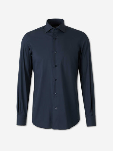 Santa Eulalia Hombre Barcelona Camisa de Vestir Lisa color Azul Marino sku 401-002670 04 - Foto 1