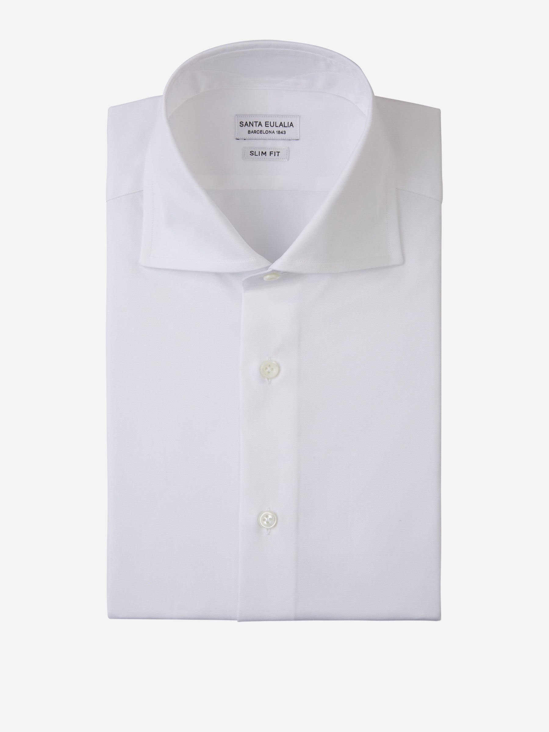 Santa Eulalia Hombre Barcelona Camisa Lisa Algodón color Blanco sku 401-003111 01 - Foto 1