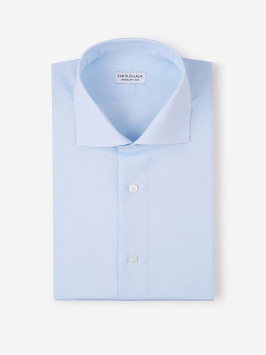 Santa Eulalia Hombre Barcelona Camisa Lisa Algodón y Lino color Azul Celeste sku 401-003143 02 - Foto 1