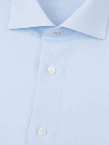Santa Eulalia Hombre Barcelona Camisa Lisa Algodón y Lino color Azul Celeste sku 401-003143 02 - Foto 2