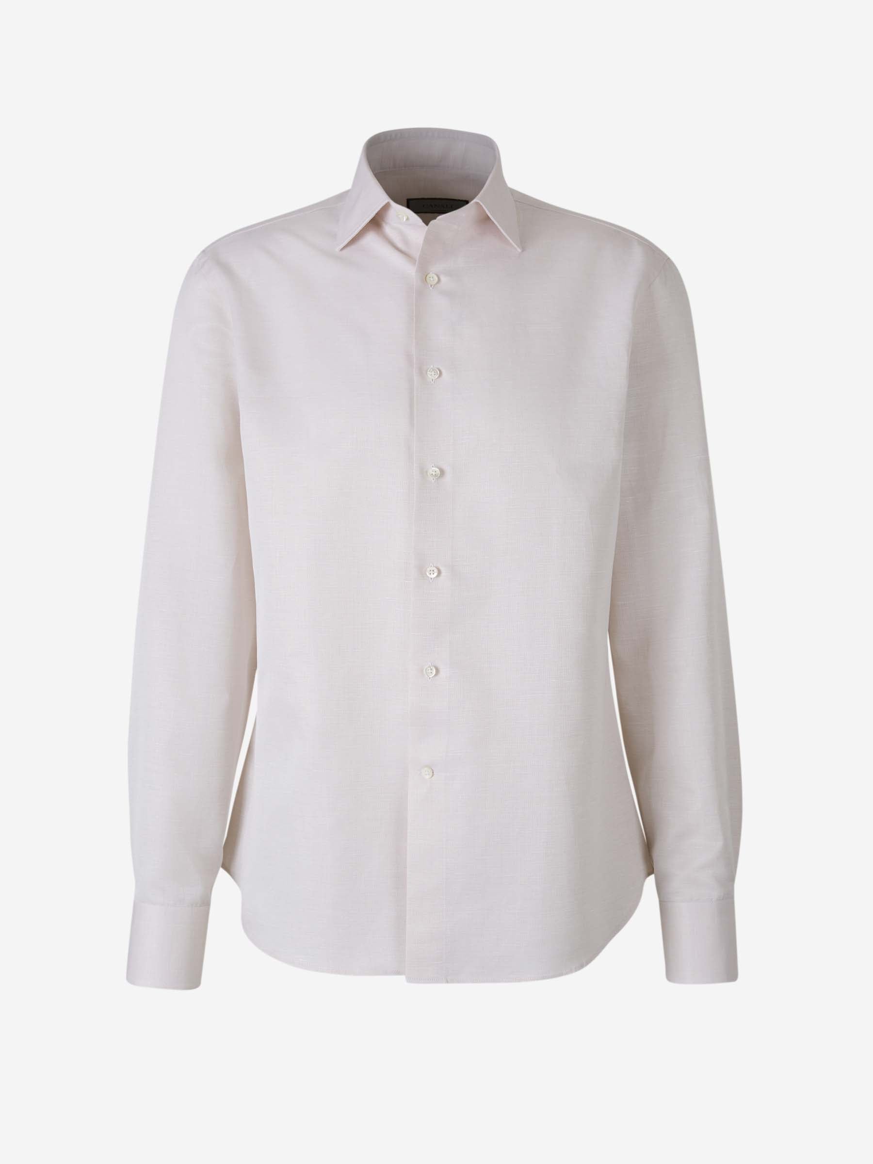 Canali Hombre Barcelona Camisa Lisa Lino color Beige sku 401-003150 02 - Foto 1