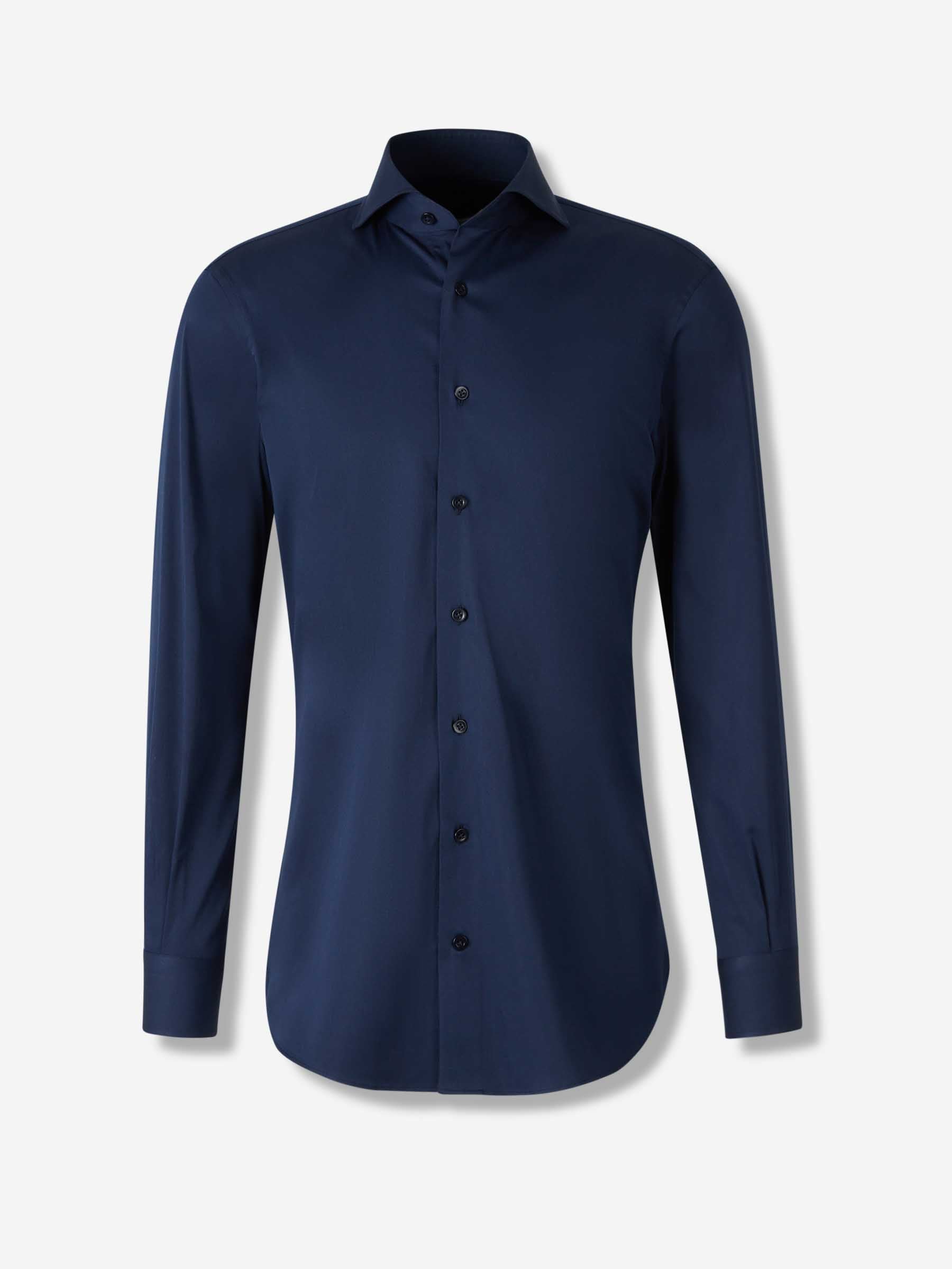 Atelier Munro Hombre Barcelona Camisa Lisa Algodón color Azul Marino sku 402-000008 01 - Foto 1