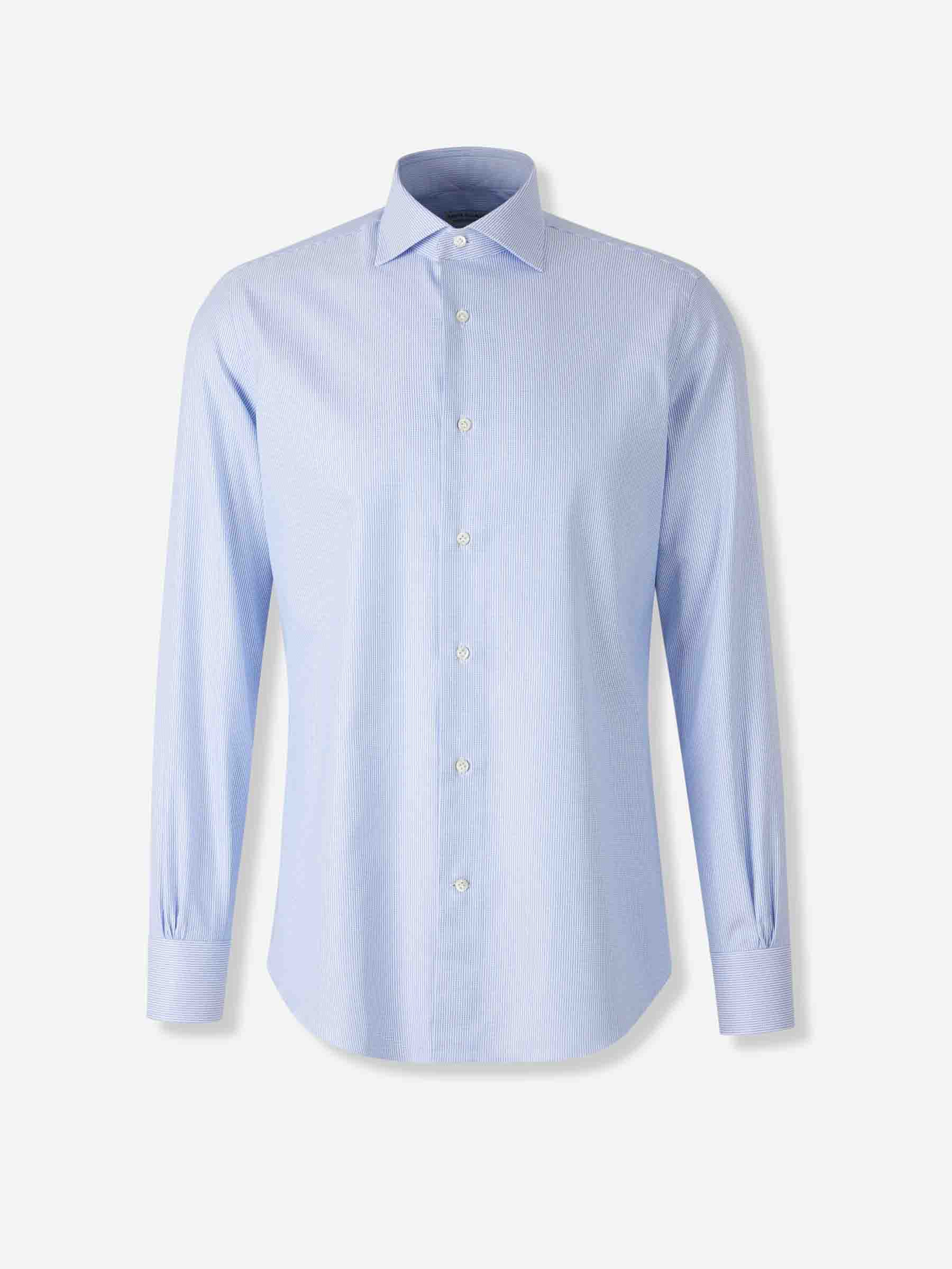 Santa Eulalia Hombre Barcelona Camisa Ojo de Perdiz color Azul Celeste sku 402-000010 01 - Foto 1