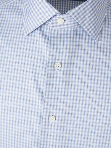 Canali Hombre Barcelona Camisa Motivo Cuadros color Azul Celeste sku 402-000020 01 - Foto 3