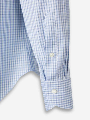 Canali Hombre Barcelona Camisa Motivo Cuadros color Azul Celeste sku 402-000020 01 - Foto 4