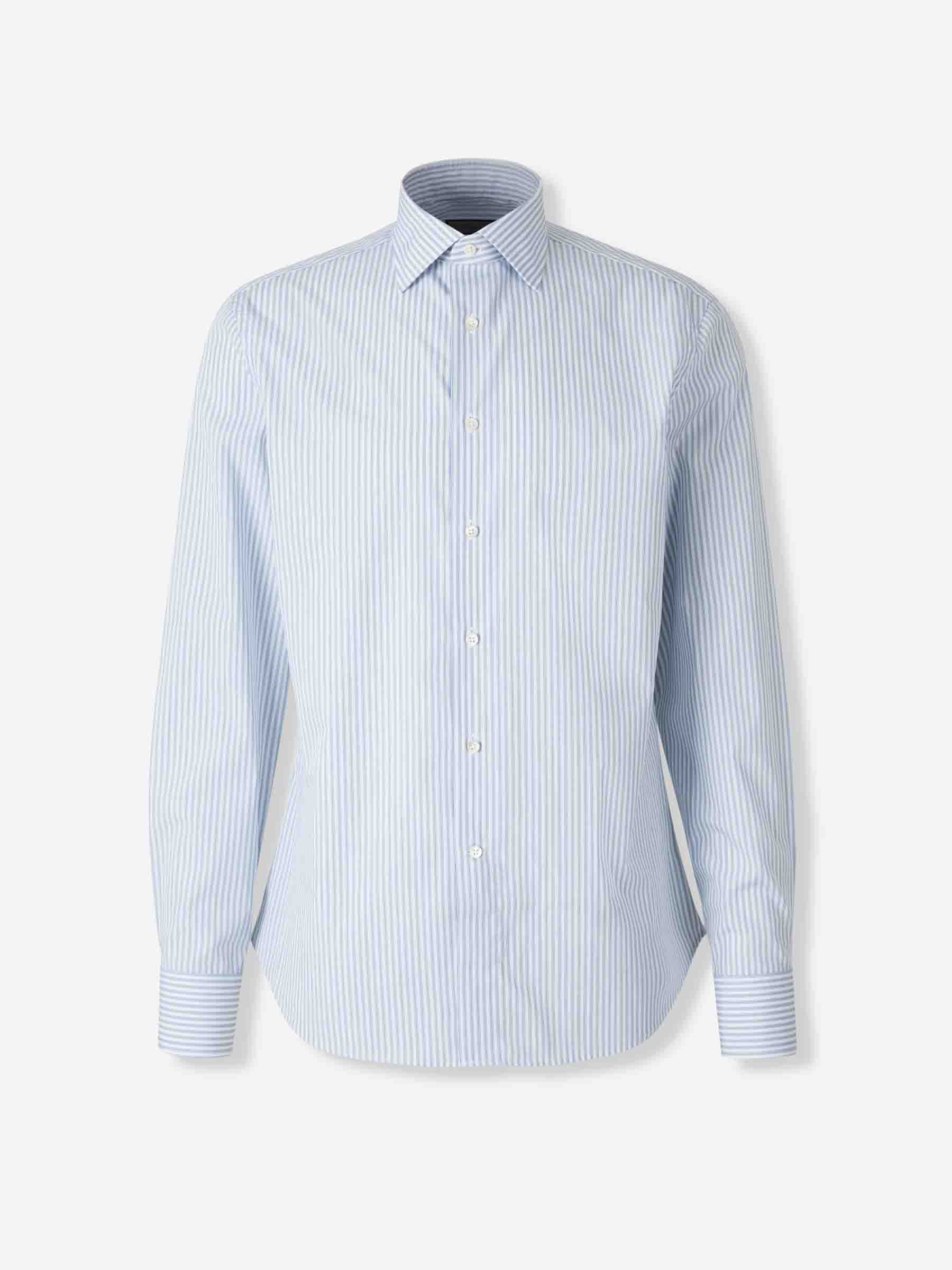 Canali Hombre Barcelona Camisa Motivo Rayas color Azul Celeste sku 402-000021 01 - Foto 1