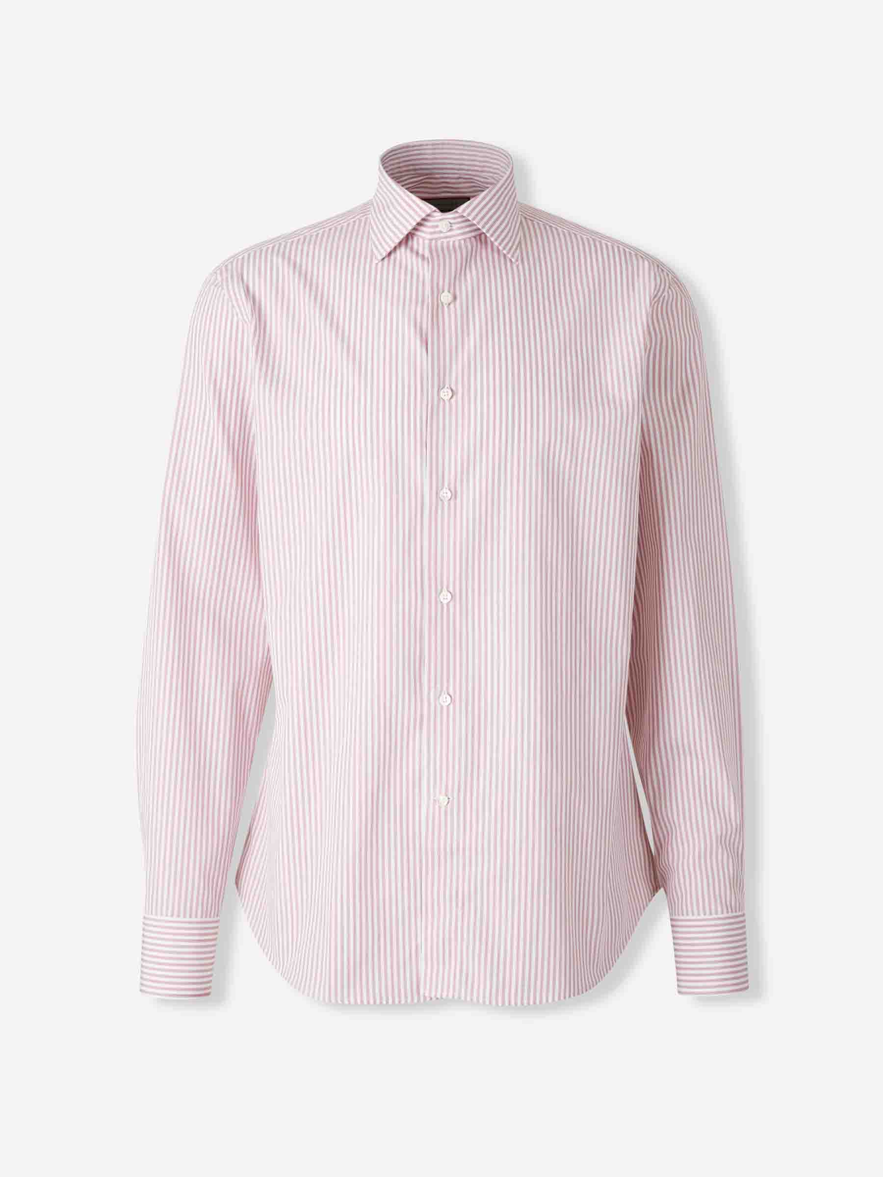 Canali Hombre Barcelona Camisa Motivo Rayas color Rosa Palo sku 402-000021 02 - Foto 1
