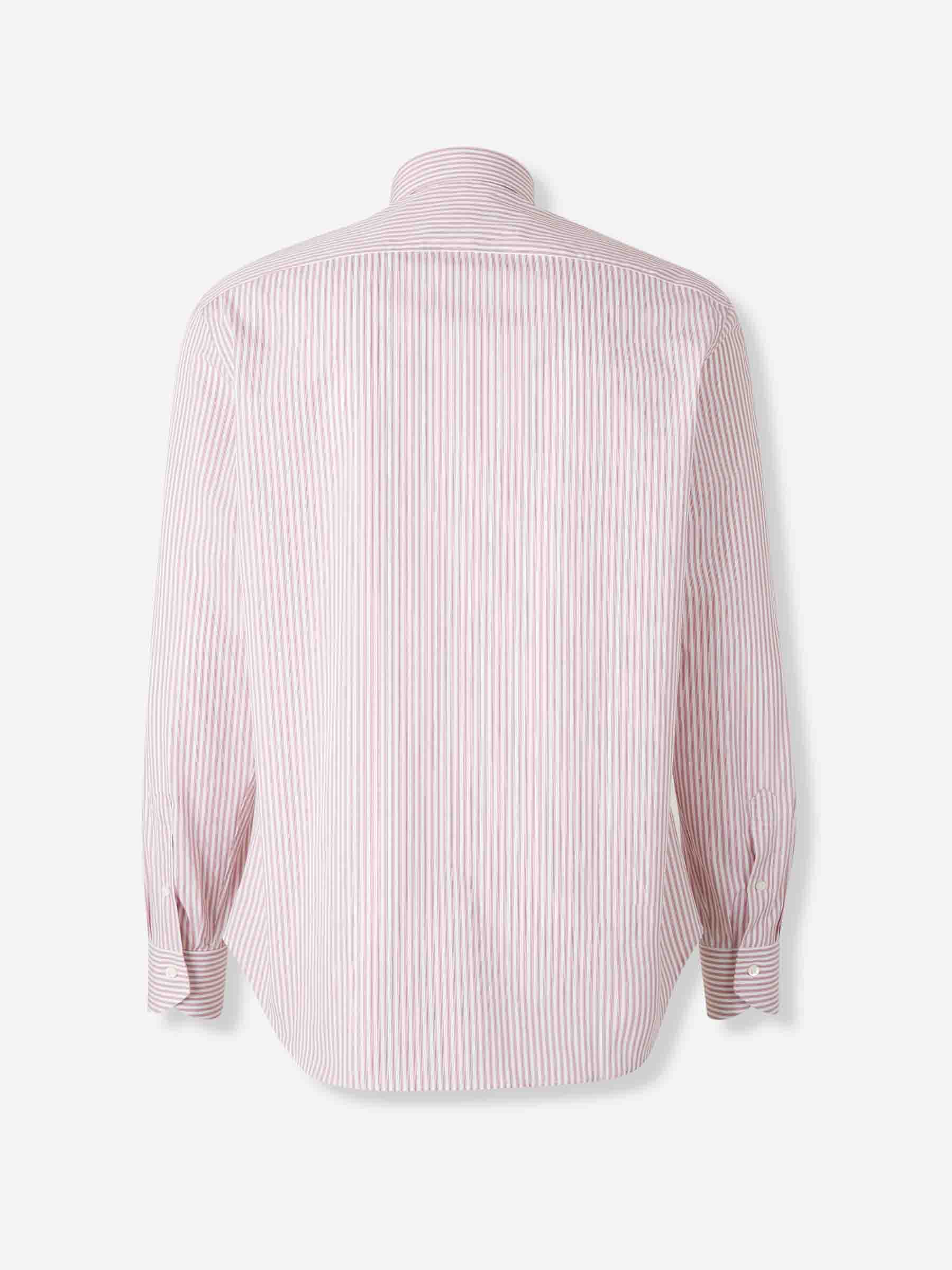 Canali Hombre Barcelona Camisa Motivo Rayas color Rosa Palo sku 402-000021 02 - Foto 2