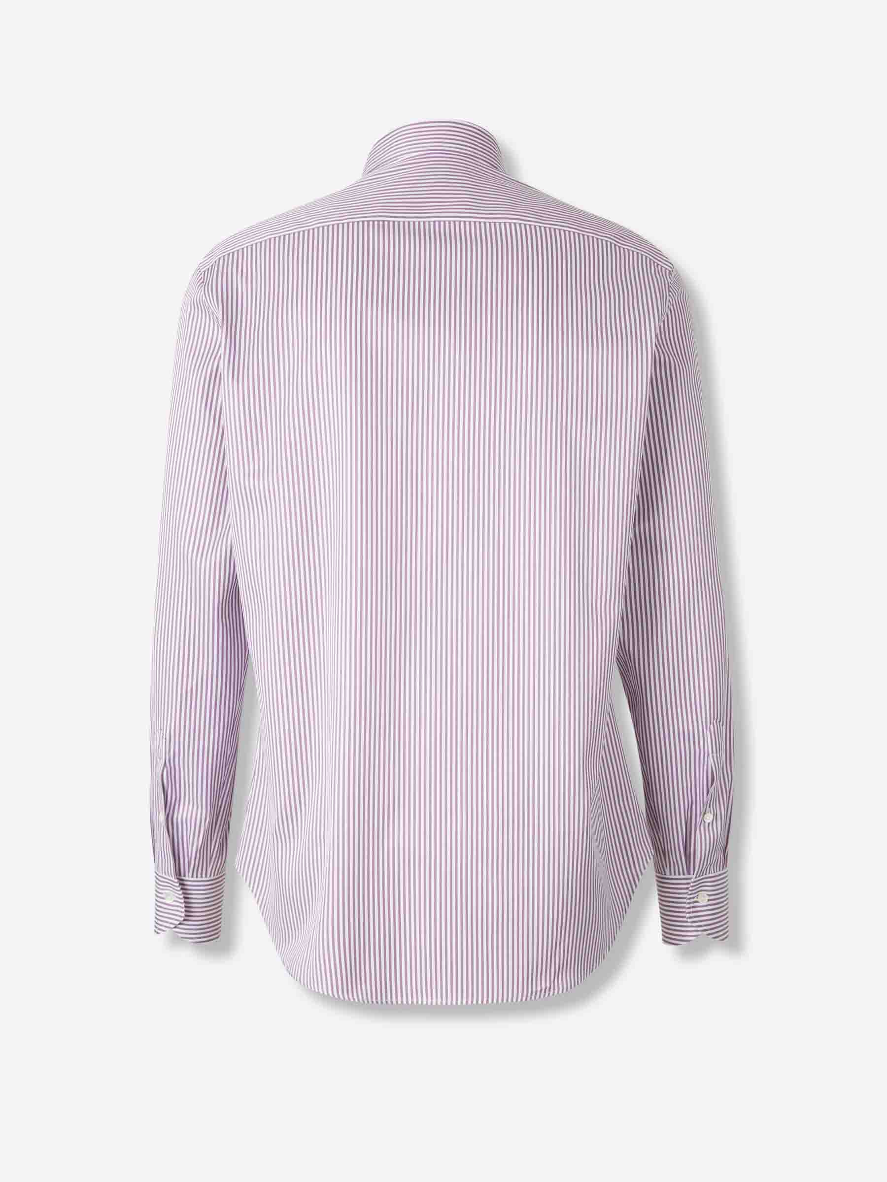 Canali Hombre Barcelona Camisa Motivo Rayas color Cereza sku 402-000022 01 - Foto 2