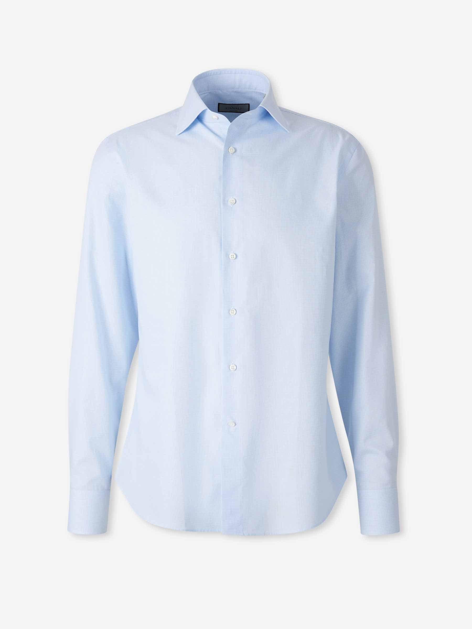 Canali Hombre Barcelona Camisa de Vestir Algodón color Azul Celeste sku 402-000023 01 - Foto 1