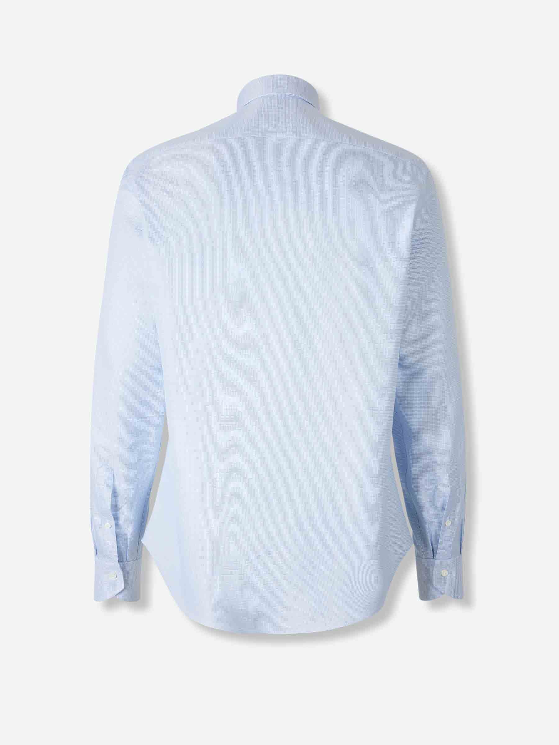 Canali Hombre Barcelona Camisa Textura Algodón color Azul Celeste sku 402-000024 01 - Foto 2