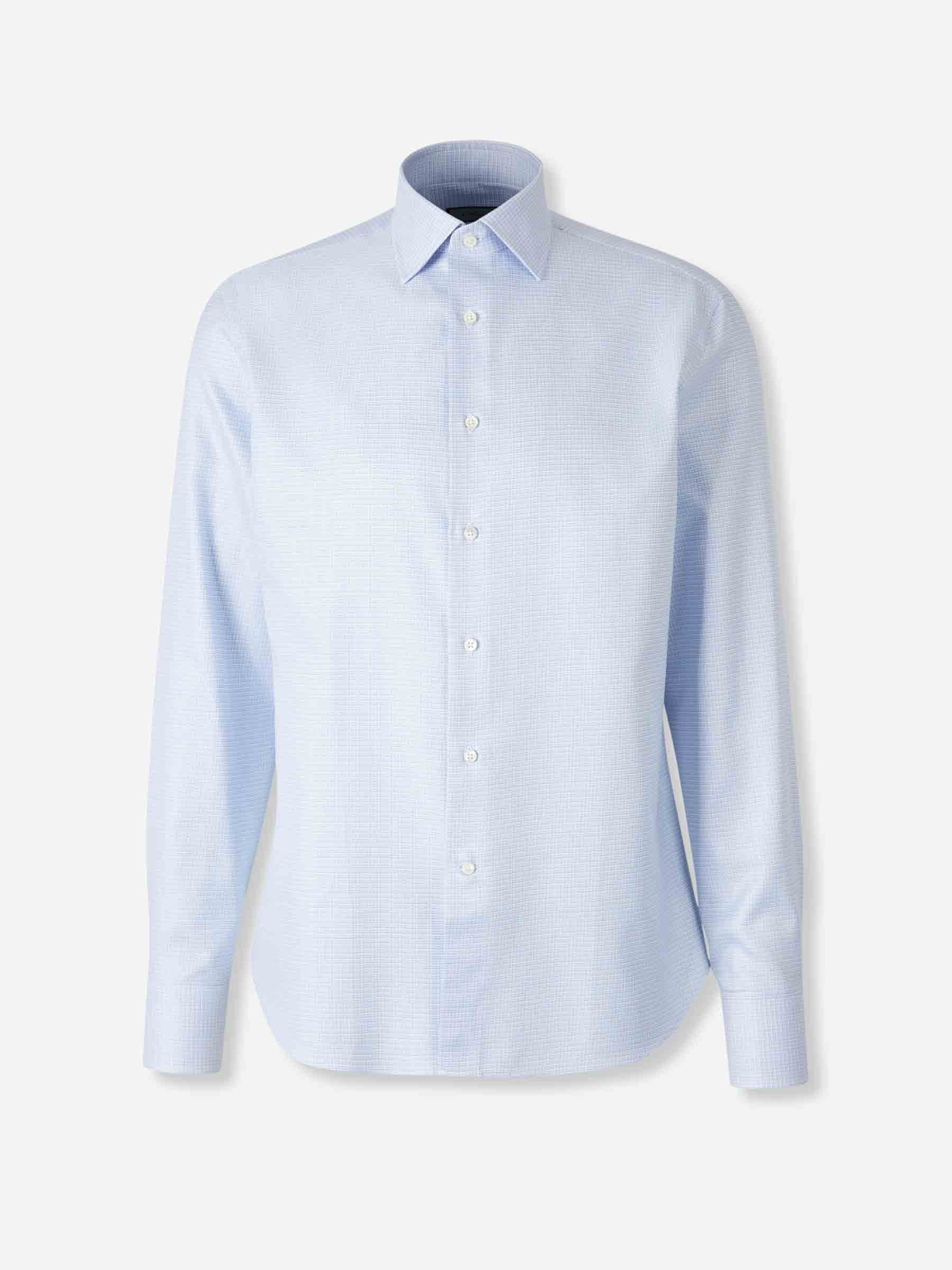 Canali Hombre Barcelona Camisa Textura Algodón color Azul Celeste sku 402-000025 01 - Foto 1