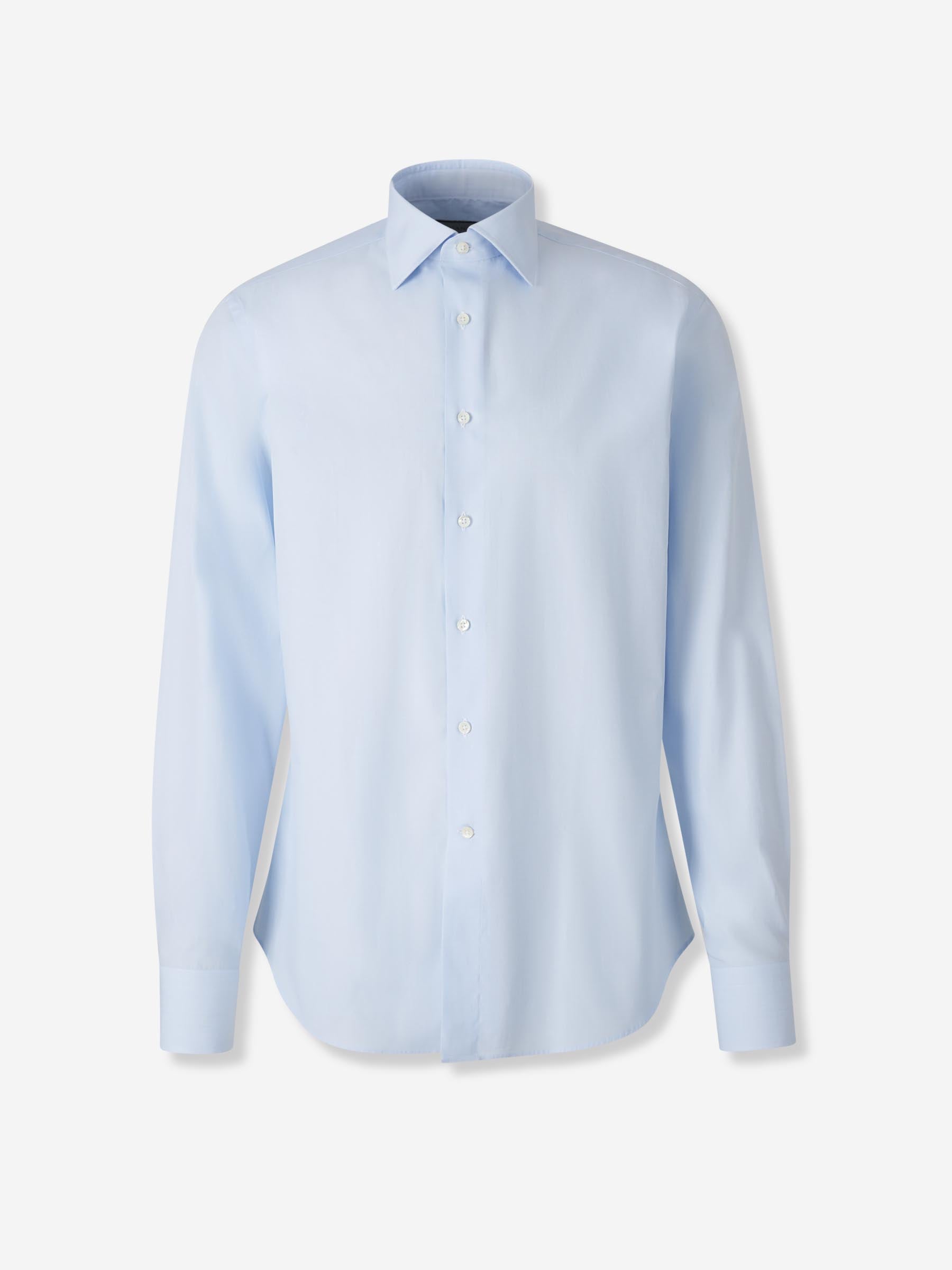 Canali Hombre Barcelona Camisa Vestir Algodón color Azul Celeste sku 402-000026 01 - Foto 1