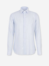 Canali Hombre Barcelona Camisa Vestir Listada color Azul Celeste sku 402-000028 01 - Foto 1