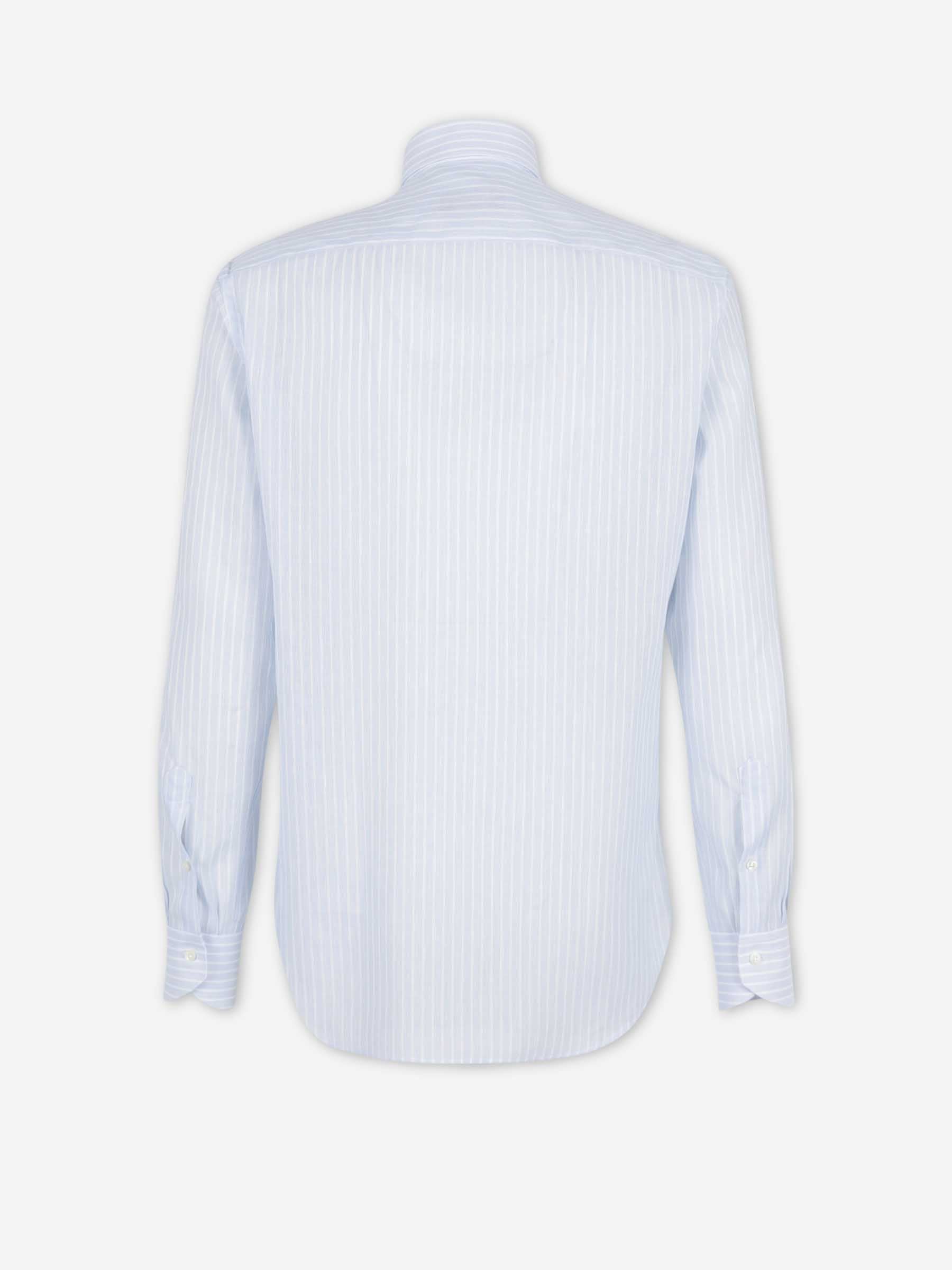 Canali Hombre Barcelona Camisa Vestir Listada color Azul Celeste sku 402-000028 01 - Foto 2