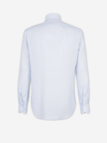 Canali Hombre Barcelona Camisa Vestir Listada color Azul Celeste sku 402-000028 01 - Foto 2