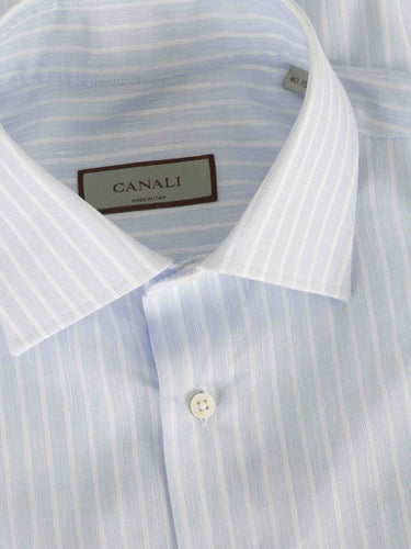 Canali Hombre Barcelona Camisa Vestir Listada color Azul Celeste sku 402-000028 01 - Foto 3