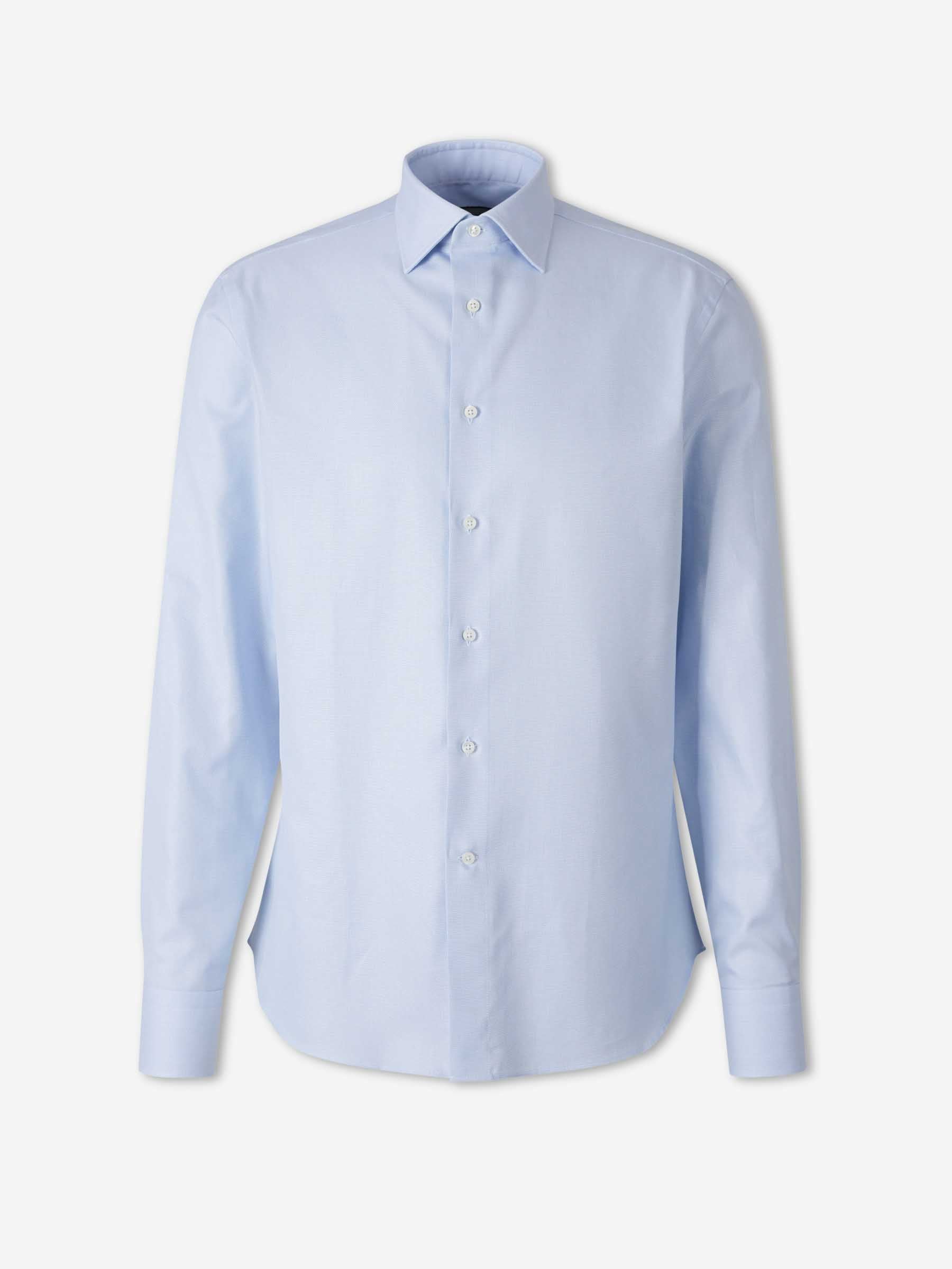 Canali Hombre Barcelona Camisa Micro Estampado Algodón color Azul sku 402-000030 01 - Foto 1