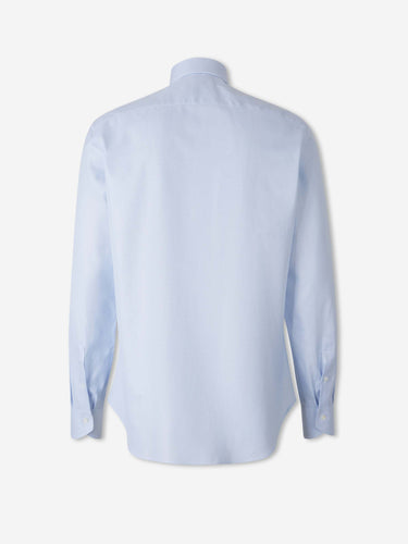 Canali Hombre Barcelona Camisa Micro Estampado Algodón color Azul sku 402-000030 01 - Foto 2