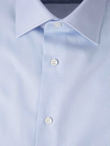Canali Hombre Barcelona Camisa Micro Estampado Algodón color Azul sku 402-000030 01 - Foto 3