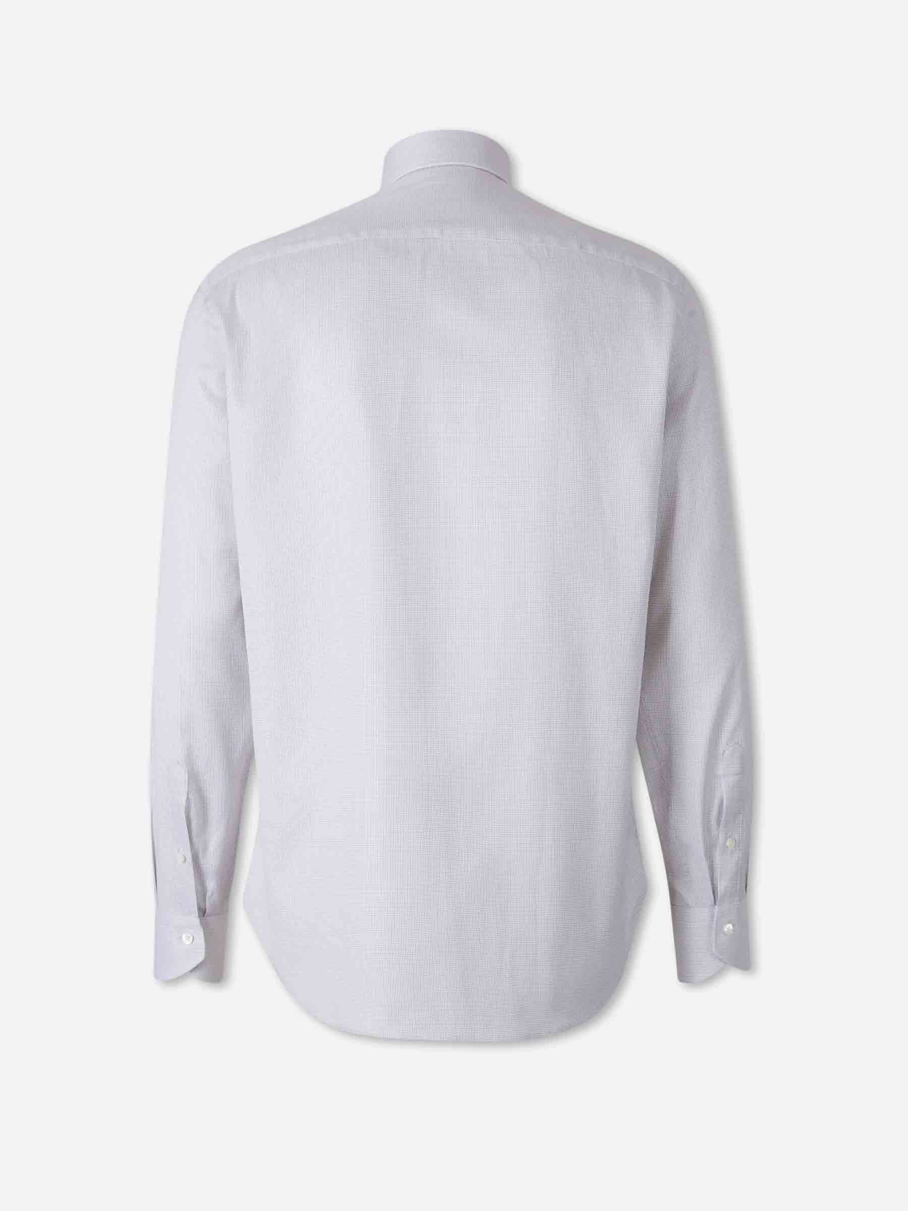 Canali Hombre Barcelona Camisa Micro Estampado Algodón color Marrón sku 402-000031 01 - Foto 2